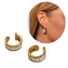 Ear Cuffs Estilosos Com Strass Versátil Ear Cuff de Strass Brilhantes Presilhas de Orelha Charme Adequado Para Todos os Estilos