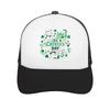Lucky Cats Clover Parade Typography Mesh Baseball Cap Casual Hat Outdoor For Womens Unisex FeUnisex