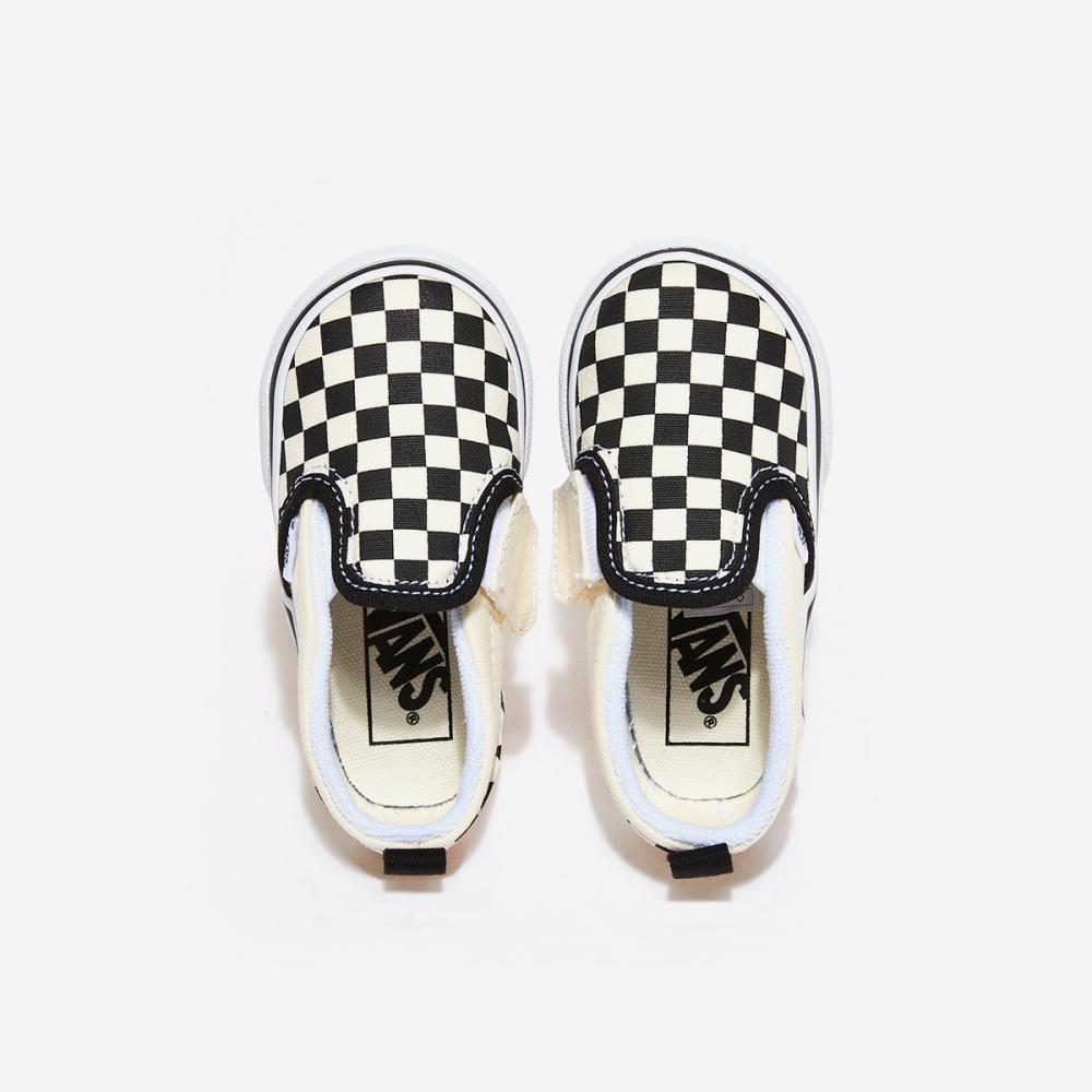 Vans Slip On Velcro   Checkerboard Black White Vn0a34885gx   Checkerboard  Black Whte