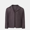 Pleats Me Mesh Open Collar Cardigan Epcdm126008