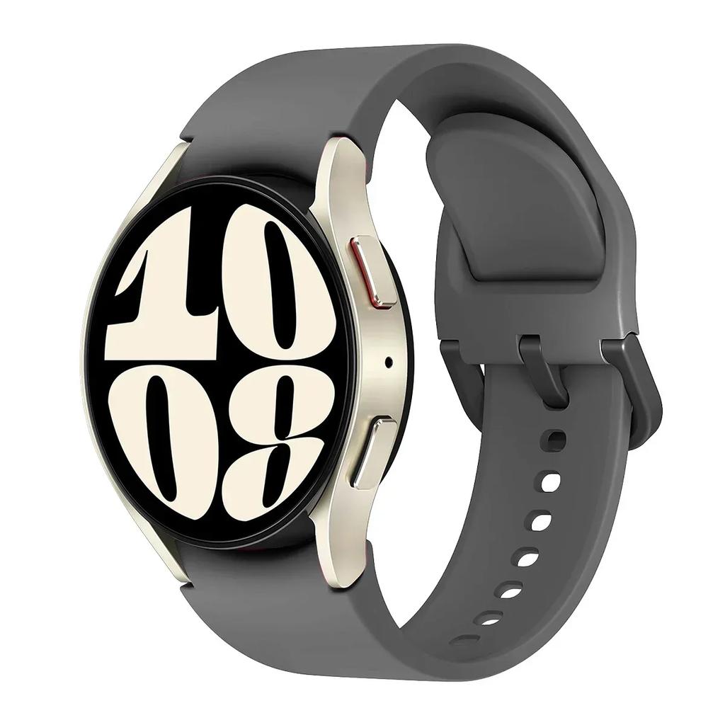 Silikonowy pasek Do Samsung Galaxy watch 6 4 Classic 47mm 43mm 46mm Zakrzywiony oryginalny zamienny pasek Do Watch 7 6 5 4 40mm 44mm