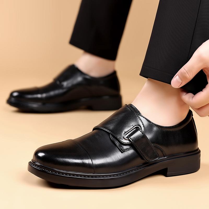 Fashion Casual Business Men's Leather Shoes Fashionable British style Daily office  Outdoor street walking Groom's wedding Brown shoes