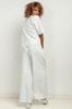 Wide V-neck sweatshirt T416 white white XS/S