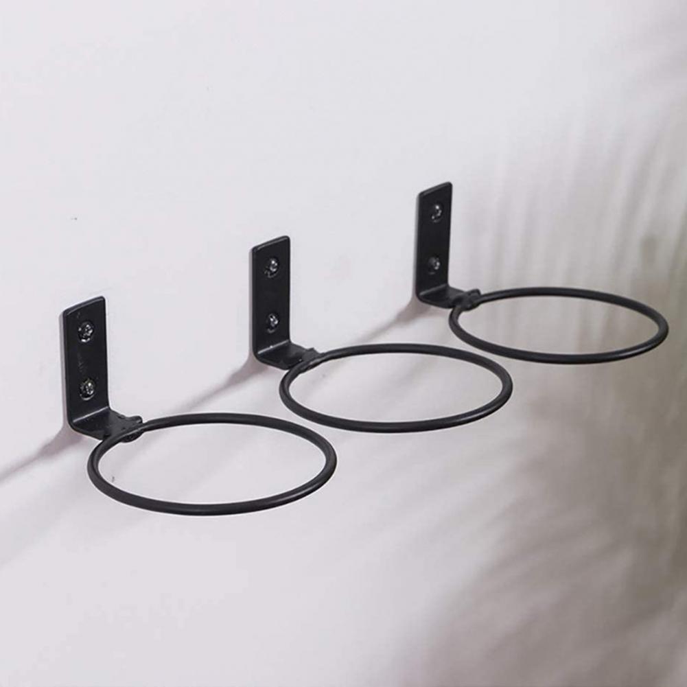 4/5/6/8 Inches Wall Mounted Flowerpot Bracket Planter Hanger Metal Hook Pot Tray Garden Planter Holder Ring Christmas Decoration