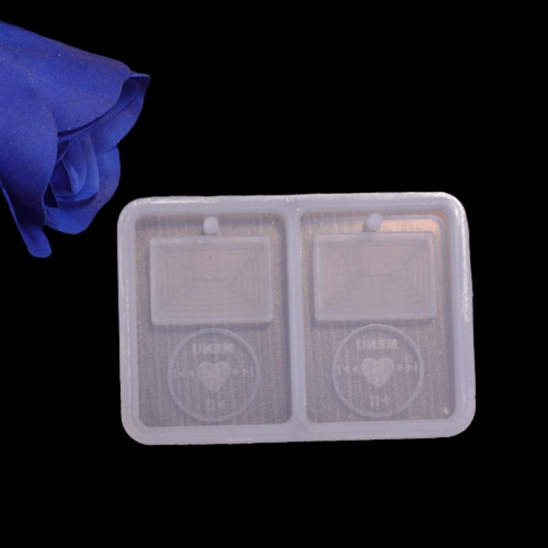 Epoxidové tekuté písky Silikonové formy Tvar přehrávače médií Přívěsek Forma Pryskyřice Forma na přívěsek Ruční výroba