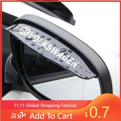 Nuovo Caldo 2025 Nuovo 2 Pezzi Adesivo Specchietto Retrovisore Auto Sopracciglio Pioggia Copertura Antipioggia Specchietto Laterale Auto Per Volkswagen CC Golf 4 6 7