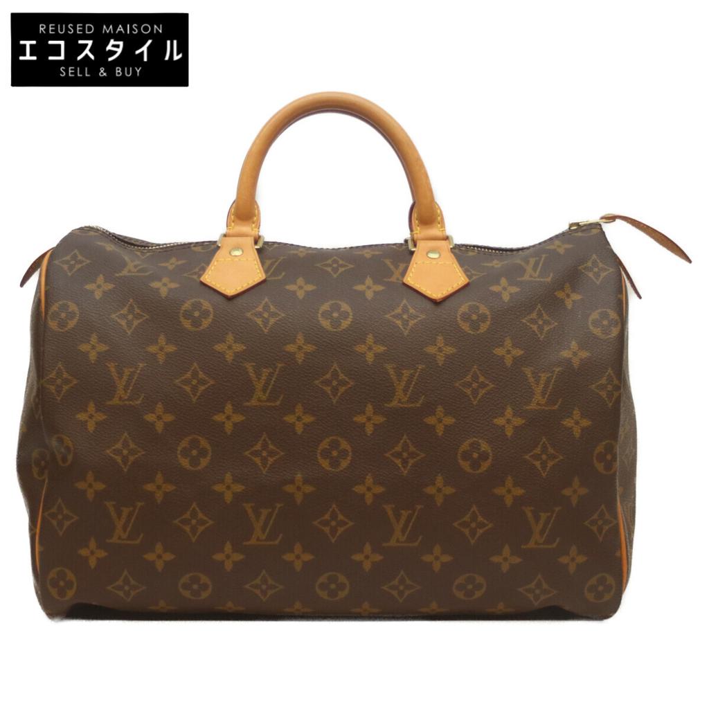Louis Vuitton 2002 M41524 Monogram Speedy 35 Boston Bag BrownUsed