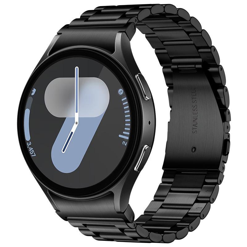Cinturino in Acciaio Compatibile per Samsung Watch 4/5/6/7 - Stile Business a Tre Maglie