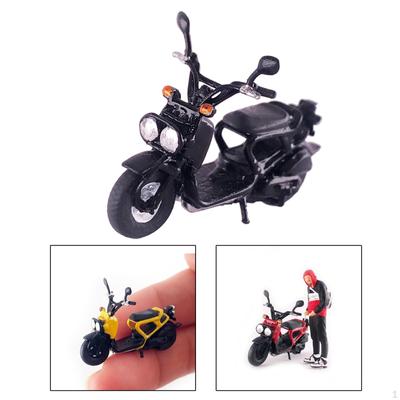 Retro Motorcycle Model 1/64 Accessories Hand Painted Diorama Scene Scenery Resin Toys for