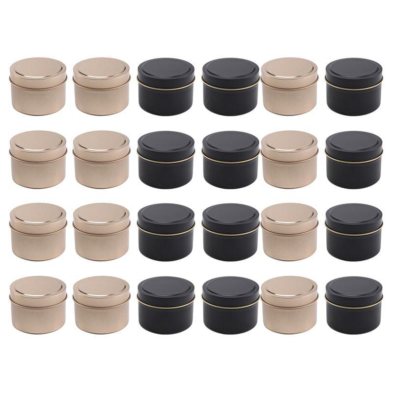 M-Modern-24 Pack Candle Tin Cans With Lids, 4 Oz, Metal Candle Jars For DIY Candle Making, Arts & Crafts, Party Favors And Gifts