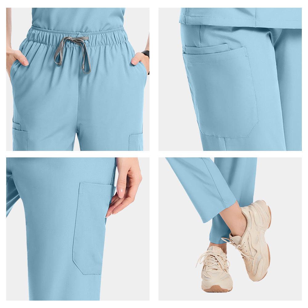 Übergröße Schnelltrocknendes Stretch-Schrubbset - Einfarbig, Lässig, Bequem