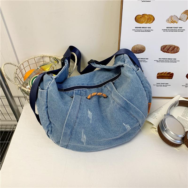 Large Capacity Denim Bag Women's Shoulder Crossbody Bag