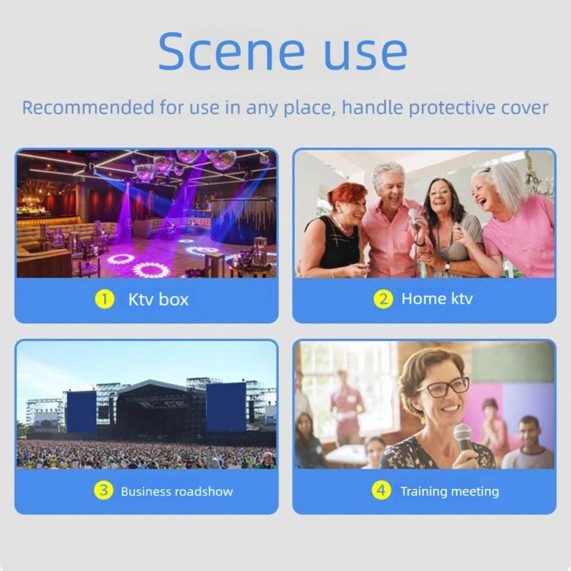 Cordless Handheld Microphone Protective Sleeve with Sponge Foam Microphone Windscreen Rubber Microphone Protective Sleeve Holder for Show KTV