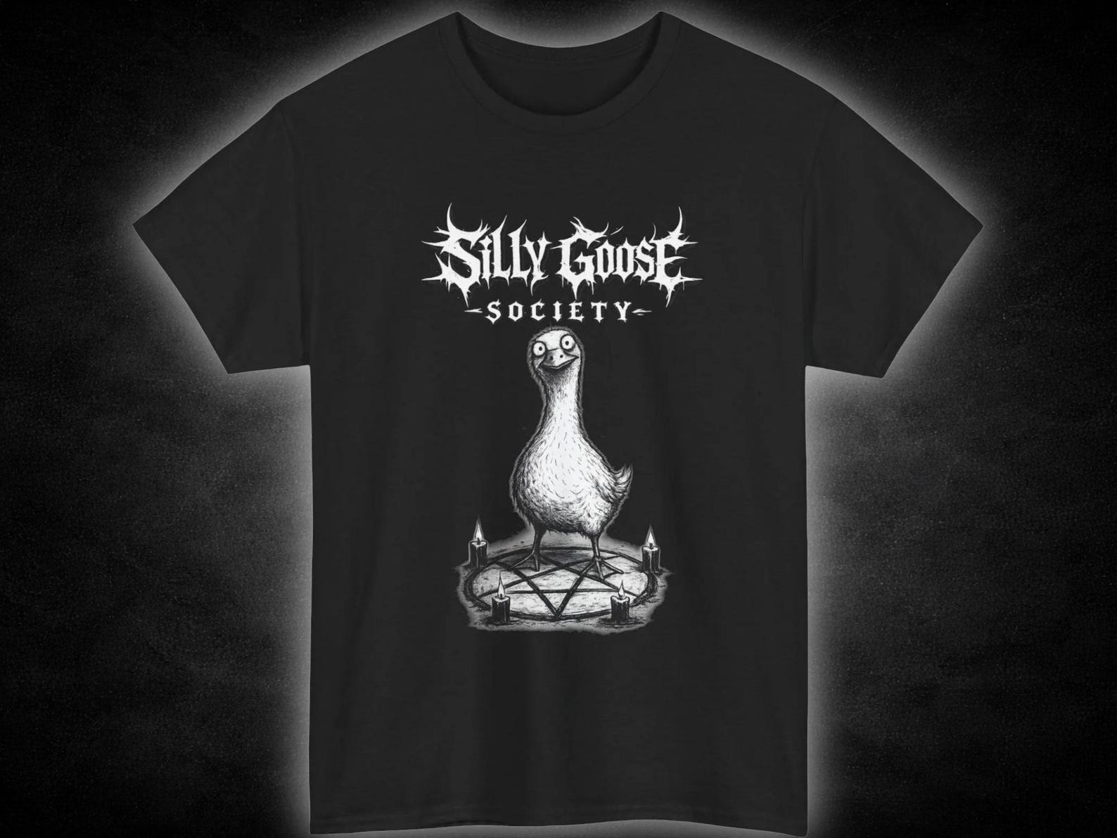 Silly Goose Society illustration T-Shirt | gothic design M