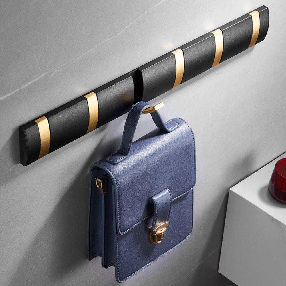 Folding Bathroom Accessories Nail Free Installation For Bathroom Back Door Coat Rack Hooks Towel Hanger Clothes Holder