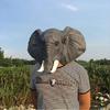 Halloween Christmas Animal Decoration Latex Headgear Animal elephant mask African animal mask