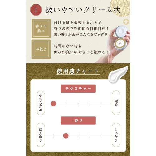 SAKURA & NATURAL Fragrance Cream, 35g, Sandalwood Scent, Solid Perfume, Moisturizing Cream for Men and Women, Hand Cream, Body Cream, Fragrance, Sanda