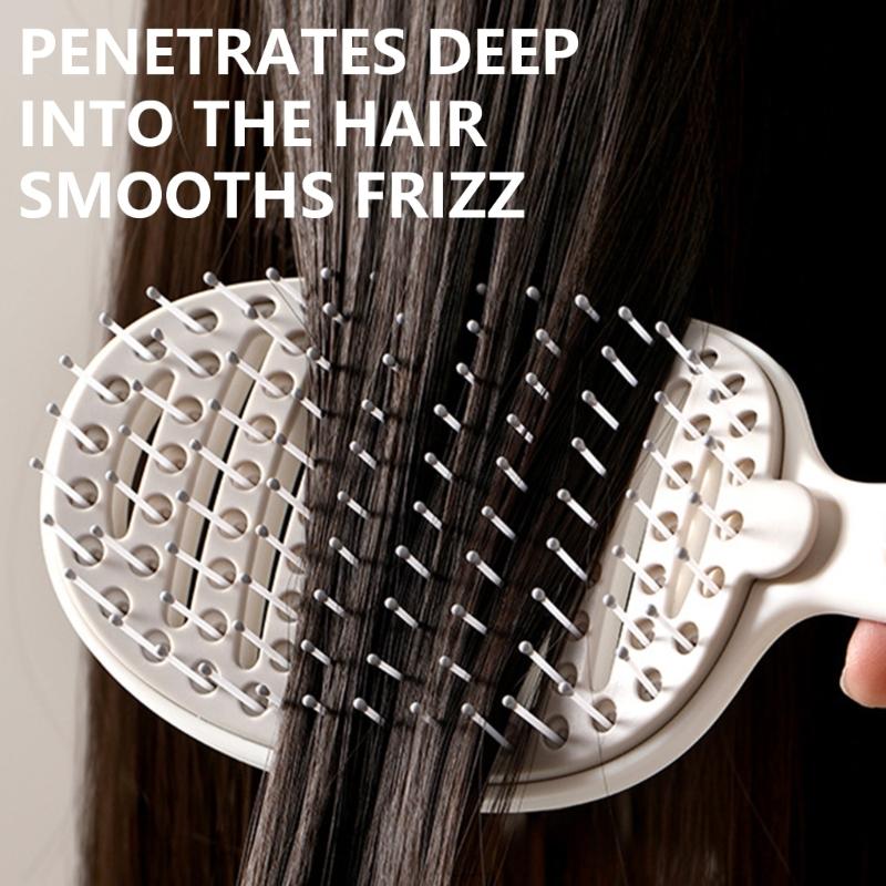 Ergonomic Detangle Hairbrush With Soft Bristles And Ventilation Hairdressing Tool Styling Comb For Faster Drying