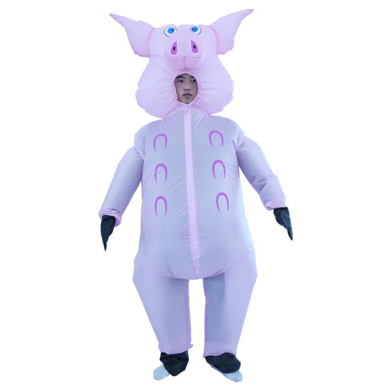 Inflatable Cute Pig Costume for Stage Performance and Festivals