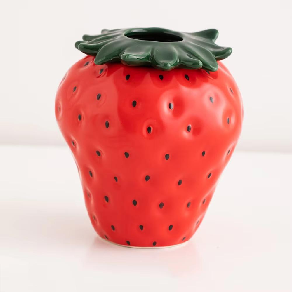 Strawberry ceramic vase, flowerpot, living room, home decoration and ornaments