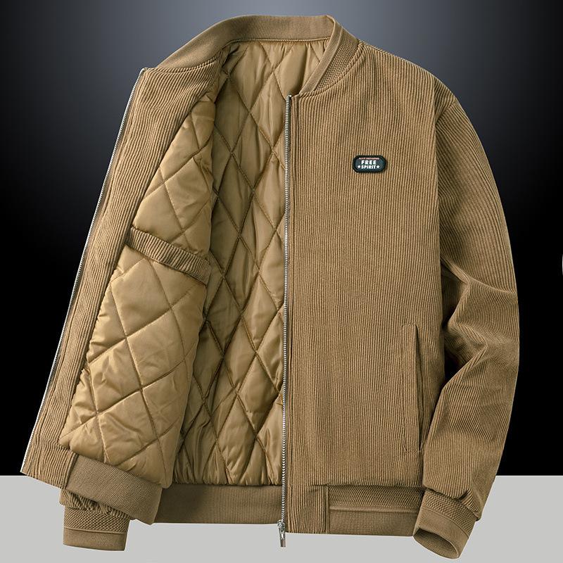 

Вторая открытая осенне-зимняя одежда для пап с хлопковой подкладкой и утолщенными пальто для мужчин среднего возраста M