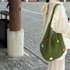 Bolsa de Ombro Feminina Vazada Tricotada Grande Capacidade Bolsa de Praia de Malha Bolsa de Ombro de Crochê de Flores Bolsa para Compras Viagem Deslocamento