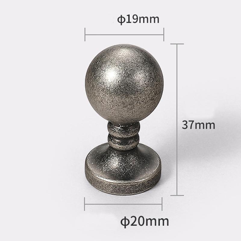 1 шт. Диаметр Круглый Цельный Антикварный Сплав Цинка Ручка для Кухонного Шкафа Шарик Ручки для Ящиков