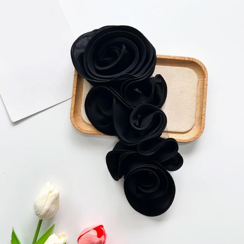 3D Ruffle Flower Appliques Handcraft Materials Kits Crafting Garment Accessories Dance Costume Project Sewing On Patches