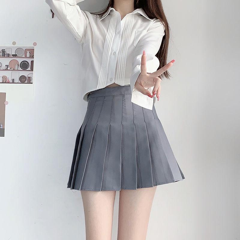 Summer Women Pleated Skirts Womens Mini Skirts High Waist Skirts Sweet Girl Korean Skirts XS