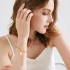 Charme Zirkonia Kreuz Rosenkranz Armband für Damen, Edelstahl Maria Verstellbares Glied, Religiöser Schmuck Geschenk
