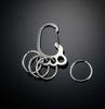 Key Ring Holder Buckle Silver Color Big Feet Key Chain Car Keyring Car Key Clip Key Ring Holder