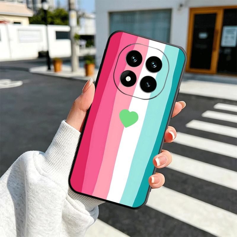 Rainbow Gradient Love Desgin Soft Phone Case for Xiaomi Redmi Note 12 13 14 15 Pro Plus 11 12S 11S 11T 10 4G Black Cover Back Sh