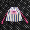 Cute Cartoon Bubble Drawstring Pouch, Portable Polyester Storage Bag for Travel