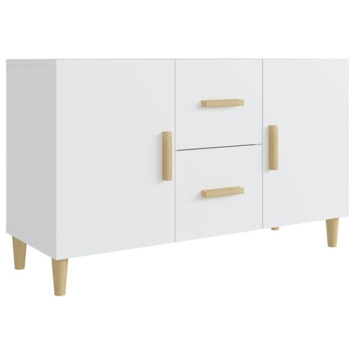VidaXL Buffet Armoire de Rangement Organisateur de Maison Meuble de Rangement Armoire de Salon Intérieur Blanc 100x36x60 cm 812510
