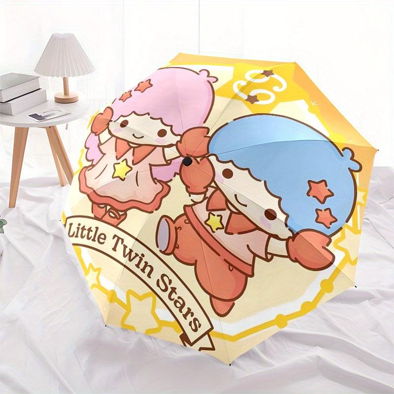 1pc Little Twin Stars Umbrella with Plastic Handle,Suitable for All Seasons Home Travel Outdoor UmbrellaSanlio072