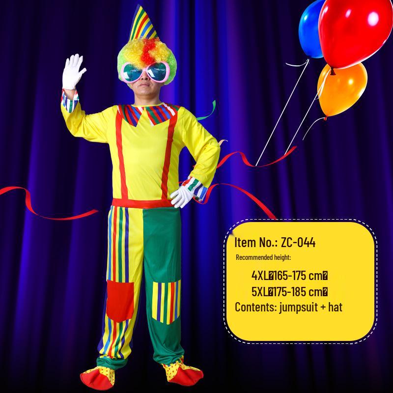 Adult Clown Cosplay Costume for Parties and Masquerades – Includes Clothes and Accessories