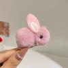 4Pcs For Kids Winter Plush Bunny Hairpins Hair Clips Vivid Color Creative Shape Adorable Sweet Hairpins Hair Accessory
