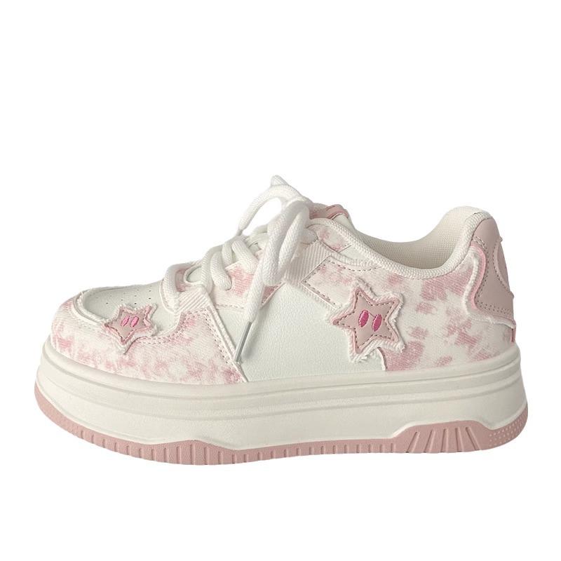 Mädchenschuhe Frühling und Herbst Sportschuhe 2025 neue Kinder leichte Board-Schuhe mittlere und ältere Kinder Mädchen Plateau Laufschuhe