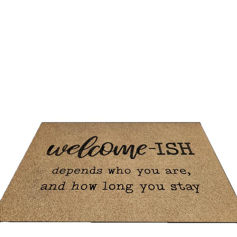 Imitation Coconut Fiber Non-Slip Doormat - Cuttable for Outdoor/Bathroom Use