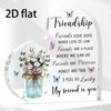 2D Flat Acrylic Heart Shape for Friendship Keepsake Desktop Decoration, Home Decor Plaque Hanging Wall Art Decorative Garden Decoration for Room Door