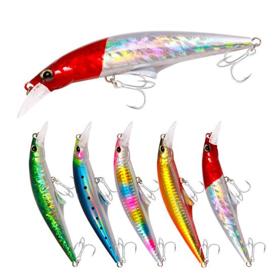 Fishing Bait Hard Lure with Treble Hook Realistic Looking 3D Eyes Bright Color Portable Mini Artificial Lure Fake Bait