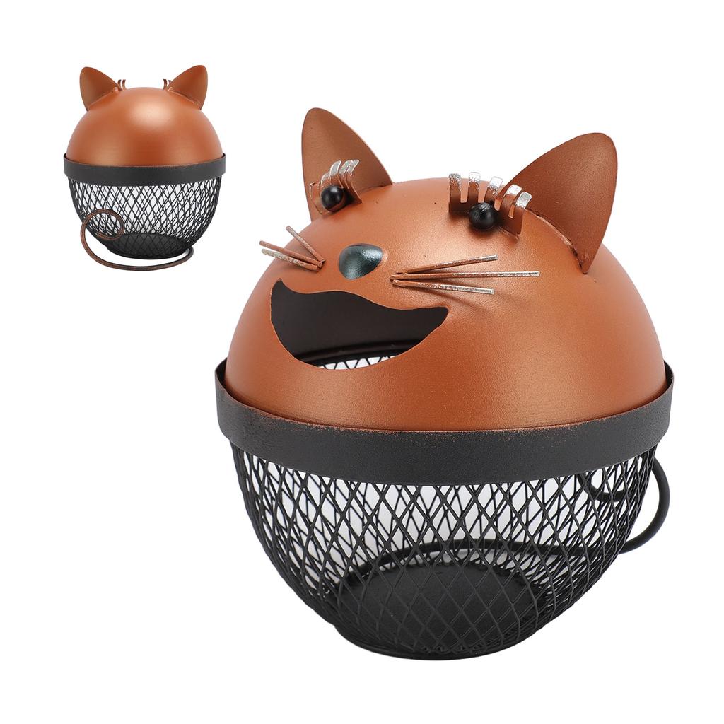 Metal Cat Piggy Bank Innovative Cute Cartoon Fun Cat Shaped Metal Money Box for Kids Present Home De