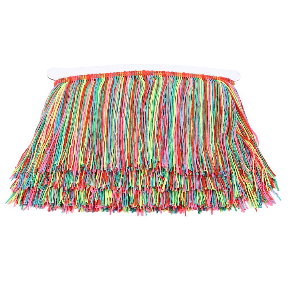 5 Colour Mixed Tassels Nylon Thread Multicolor Fringe Trim Home Garment Decoration