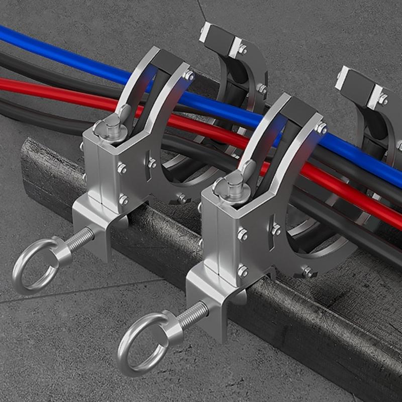 Upgrades Steel Bridge Mount Cable Pulley 65mm Large Opening Smooth Spindles Roller for Electrical Conduits Installation