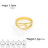 Cazador Minimalist Sea Wave Rings for Women Men Stainless Steel Finger Ring Jewelry Party Birthday Anniversary Gift Wholesale