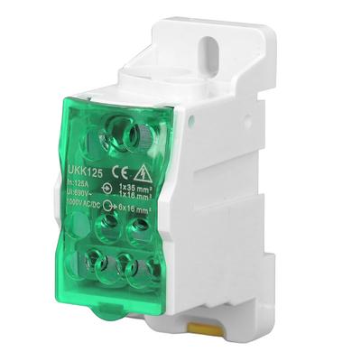 Scatola di Distribuzione su Barra DIN Blocco Terminale Elettrico Universale Connettore Filo di Alimentazione Scatola di Giunzione 690V