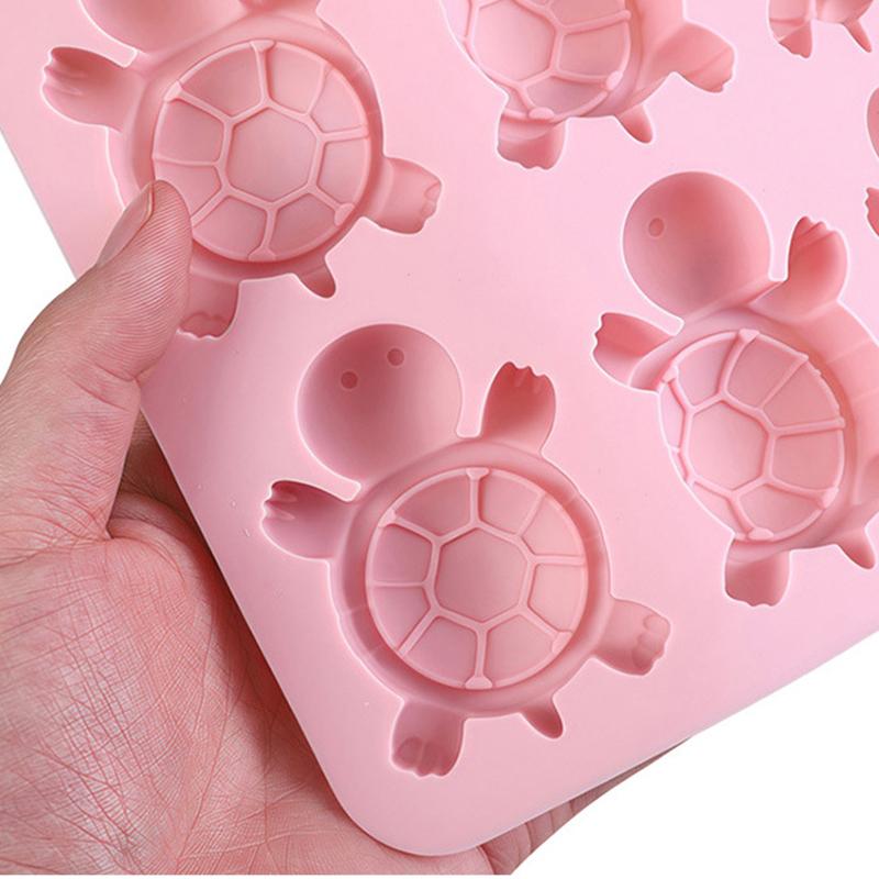 Turtle Silicone Mold Cartoon Tortoise Chocolate Candy Pudding Soap Ice Cube Tray Cake Decoration Cupcake Topper Resin Kitchen