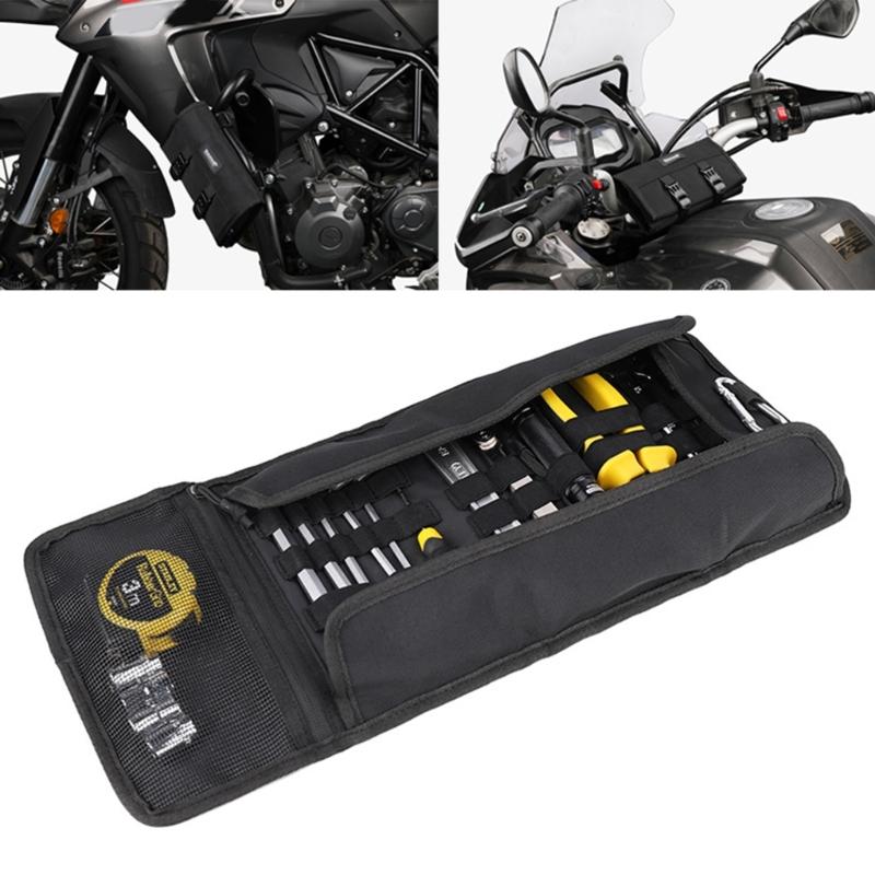 Bolsa Enrollable para Herramientas de Motocicleta Bolsa Pequeña para Herramientas Bolsa Enrollable para Llaves Organizador Estuche Envoltura Caja de Herramientas para Motocicleta Accesorios
