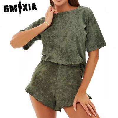 Summer Short-sleeved Shorts Two-piece Loungewear Women's Loose Comfortable Suit