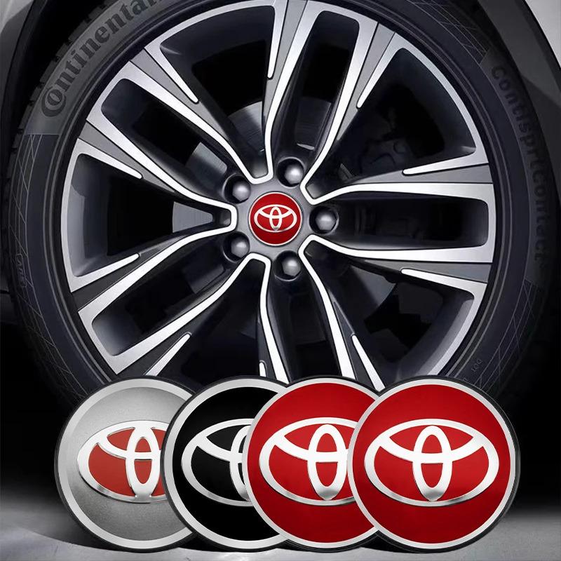 4Pc 56mm TRD GR Sport Car Wheel Center Hub Cover Cap Sticker Decal For Toyota Prius Corolla Yaris Prado Land Cruiser Accessories